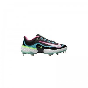 Crampons de Baseball métal Nike Alpha Huarache Elite 4 low "Black Teal Pink"