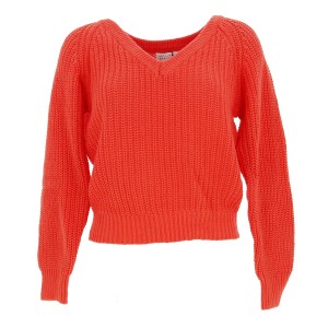 Knitted sweater ladies coral
