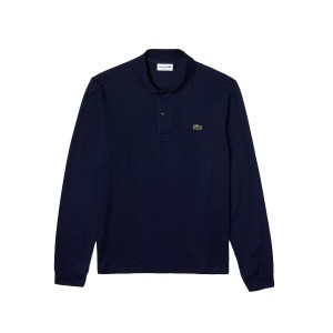 Polo long sleeved ribbed colla