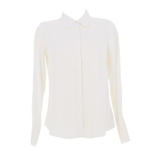 Satin basic shirt with placket detail