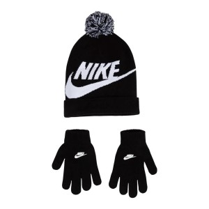 Nan swoosh pom beanie glv set