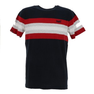 Essential stripe tee navy