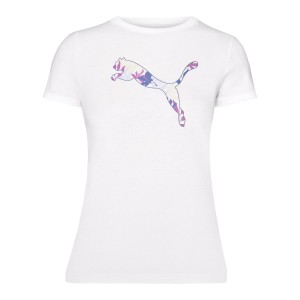 Graphics floral cat logo tee