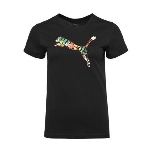 Graphics floral cat logo tee