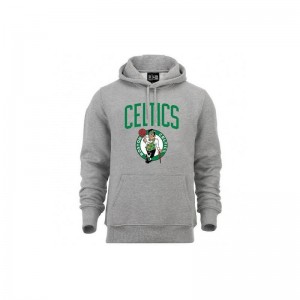 Sweat à Capuche NBA Boston Celtics New Era Team logo Gris