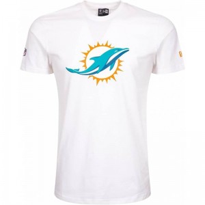 T-Shirt NFL Miami Dolphins New Era Logo Blanc