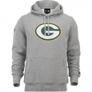 Sweat à Capuche NFL Greenbay Packers New Era Gris