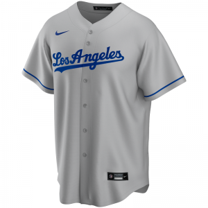 Maillot de Baseball MLB Los Angeles Dodgers Nike Replica Road Gris pour Homme