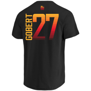 Name & Number T-Shirt Man Majestic 17 City Edition Custom N&N Tee Utah Jazz Rudy Gobert Black
