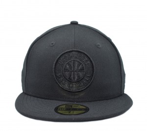 Casquette Fitted Ajustée Homme New Era Black on Black Alternate 5950 Hat Utah Jazz Black