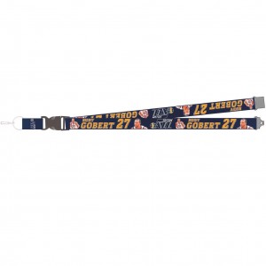 Auto Lanyards Gifts & Souvenirs Aminco Player Lanyard Utah Jazz Rudy Gobert Navy