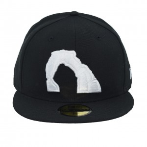 Fitted Hats Men New Era WOB Arch 5950 Hat Utah Jazz Black
