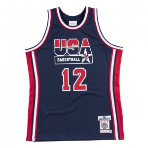 Basket-Ball Jersey Man Mitchell & Ness 1992 Dream Team Authentic Jersey USA John Stockton Navy