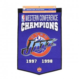 Home & Office Decor Winning Streak Western Confrence Champions Banner Utah Jazz Purple