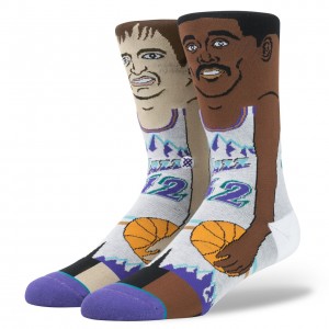 MensApparelFootwearFashion Stance Dual Player Comic Sock Utah Jazz