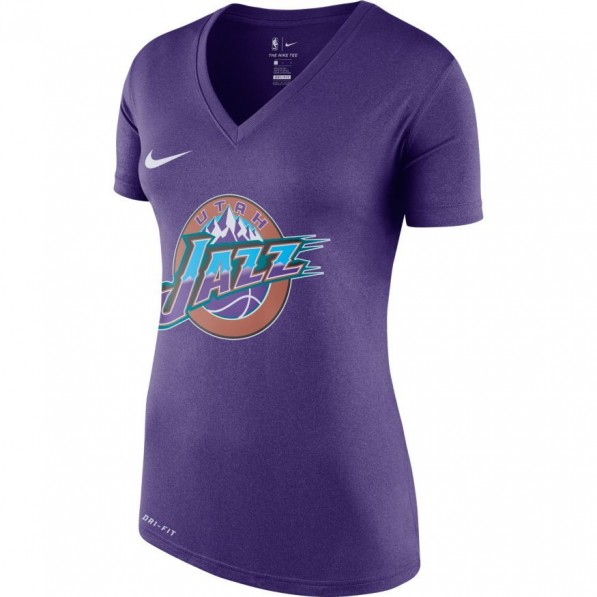 Nike T-Shirt Woman W 19 Hardwood Classic Dry Tee Utah Jazz Purple ...