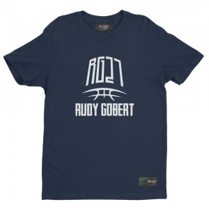 T-shirt bleu logo RG27 grand