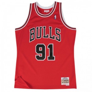 Maillot NBA swingman Denis Rodman Chicago Bulls Hardwood Classics Mitchell & Ness Rouge