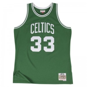 Maillot NBA swingman Larry Bird Boston Celtics Hardwood Classics Mitchell & Ness Vert