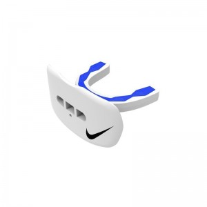 Protège dent+Lèvre Nike Hyperflow Adulte Blanc avec strap et saveur Framboise Bleu