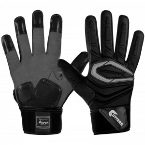 Gant de Football américain Cutters the Force 2.0 Lineman S931 Noir