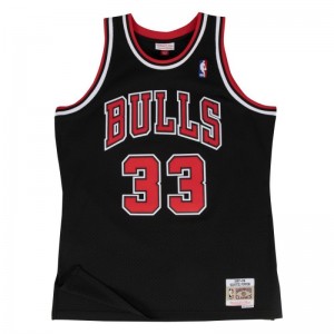 Maillot NBA swingman Scottie Pippen Chicago Bulls Hardwood Classics Mitchell & Ness Noir