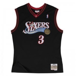 Maillot NBA swingman Allen Iverson Philadelphie Sixers Hardwood Classics Mitchell & Ness noir