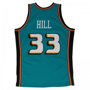 Maillot NBA swingman Grant Hill Detroit Pistons Hardwood Classics Mitchell & Ness vert