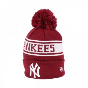 Bonnet MLB New York Yankees à pompon New Era Seasonal Jake Rouge