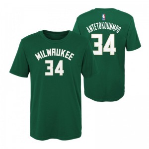 T-shirt Nba Giánnis Antetokoúnmpo Milwaukee Bucks Vert pour enfant