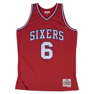 Maillot NBA swingman Julius Erving Philadelphie Sixers Hardwood Classics Mitchell & Ness Rouge