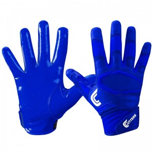 Gant de football américain Cutters S451 REV pro Solid bleu