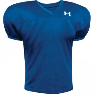 Maillot de football américain Under Armour Pipeline Bleu pour homme