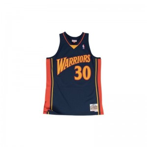 Maillot NBA Stephen Curry Golden State Warriors 2009-10 Mitchell & Ness Hardwood Classics swingman Bleu Marine