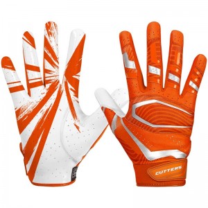 Gant de football américain Cutters S452 Rev Pro 3.0 Orange pour receveur