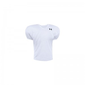 Maillot de football américain Under Armour Pipeline Blanc pour homme