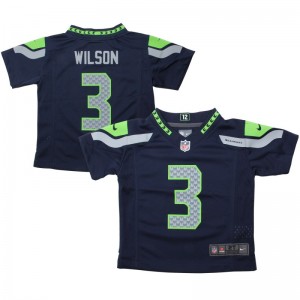 Maillot NFL Seattle Seahawks Russell Wilson Nike Game Team pour enfant Bleu marine