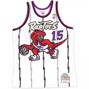 Maillot NBA swingman Vince Carter Toronto Raptors 1998-99 Hardwood Classics Mitchell & Ness Blanc