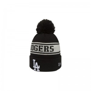 Bonnet MLB Los Angeles Dodgers à pompon New Era Seasonal Jake Noir