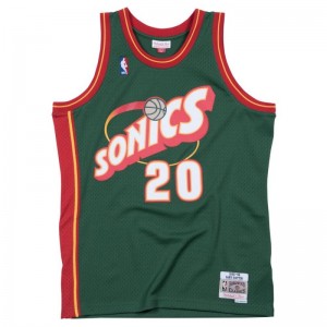 Maillot NBA Gary Payton Seattle Supersonics 1995-96 Mitchell & Ness Hardwood Classic Swingman vert