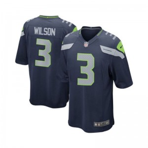Maillot NFL Seattle Seahawks Russell Wilson Nike Game Team pour junior Bleu marine