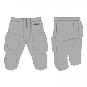 Pantalon de football américain Sportland gris pour adulte