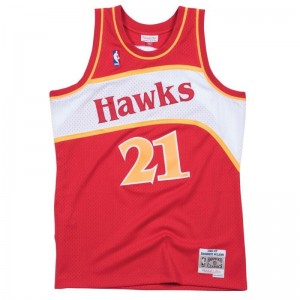 Maillot NBA Dominique Wilkins Atlanta Hawks 1986-87 Mitchell & Ness Hardwood Classics rouge