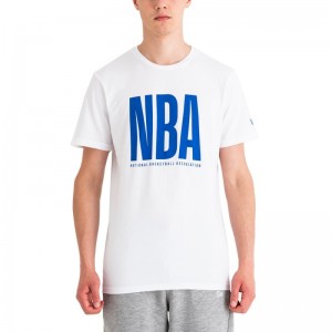 T-Shirt NBA New Era League Logo Blanc pour Homme