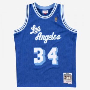 Maillot NBA swingman Shaquille O'Neal Los Angeles Lakers 1996-97 Hardwood Classics Mitchell & Ness Bleu