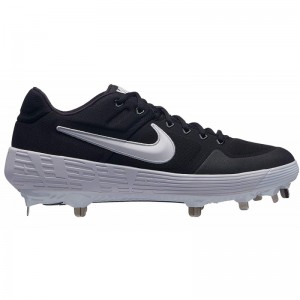 Crampons de Baseball métal Nike Alpha Huarache Elite 2 Low Noir WHT Pour Homme