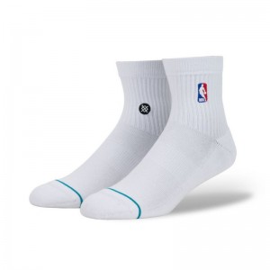 Chaussettes de Basketball NBA Stance Arena Logoman Low Quarter blanc
