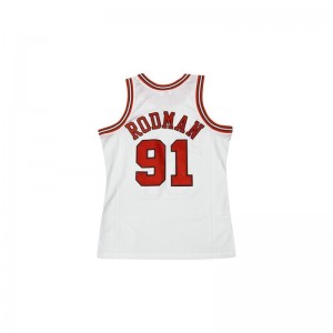 Maillot NBA Dennis Rodman Chicago Bulls 1995-96 Mitchell & Ness Hardwood Classic Swingman Blanc