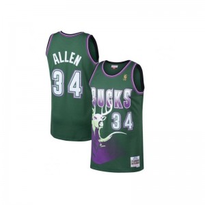 Maillot NBA Ray Allen Millwaukee Bucks 1996-97 Mitchell & Ness Hardwood Classic swingman vert