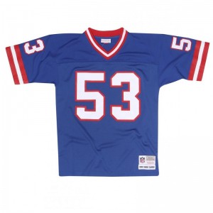 Maillot NFL Harry Carson New York Giants 1986 Mitchell & Ness Legacy Retro Bleu pour Homme